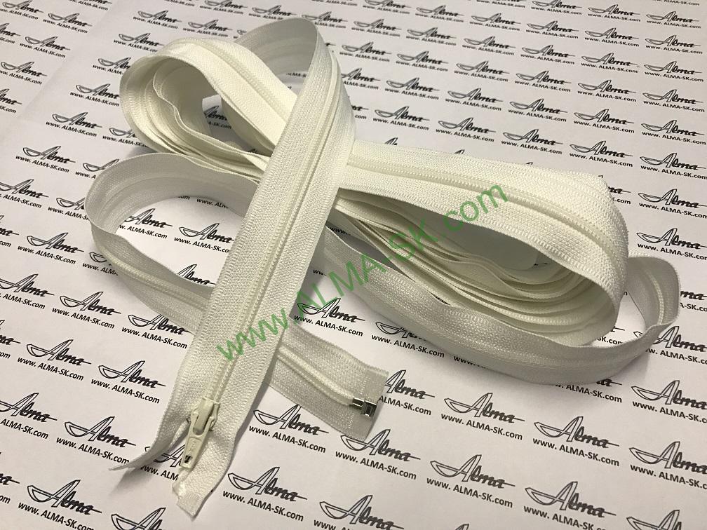 Matracový zips 625 cm biely ZNAČENÝ