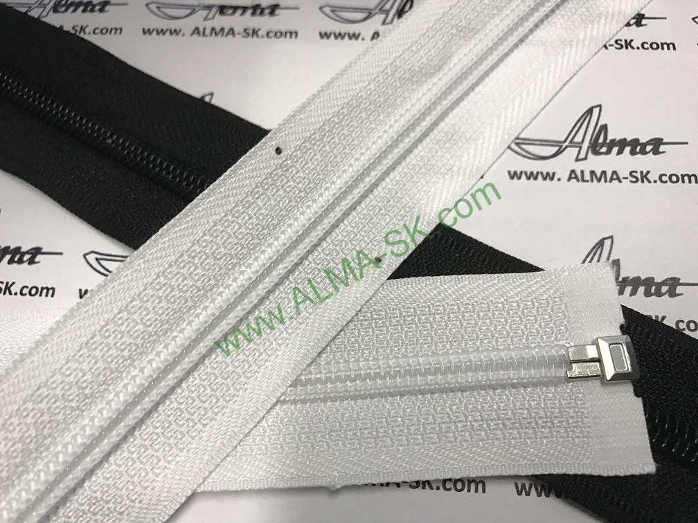 Matracový zips 555 cm biely ZNAČENÝ