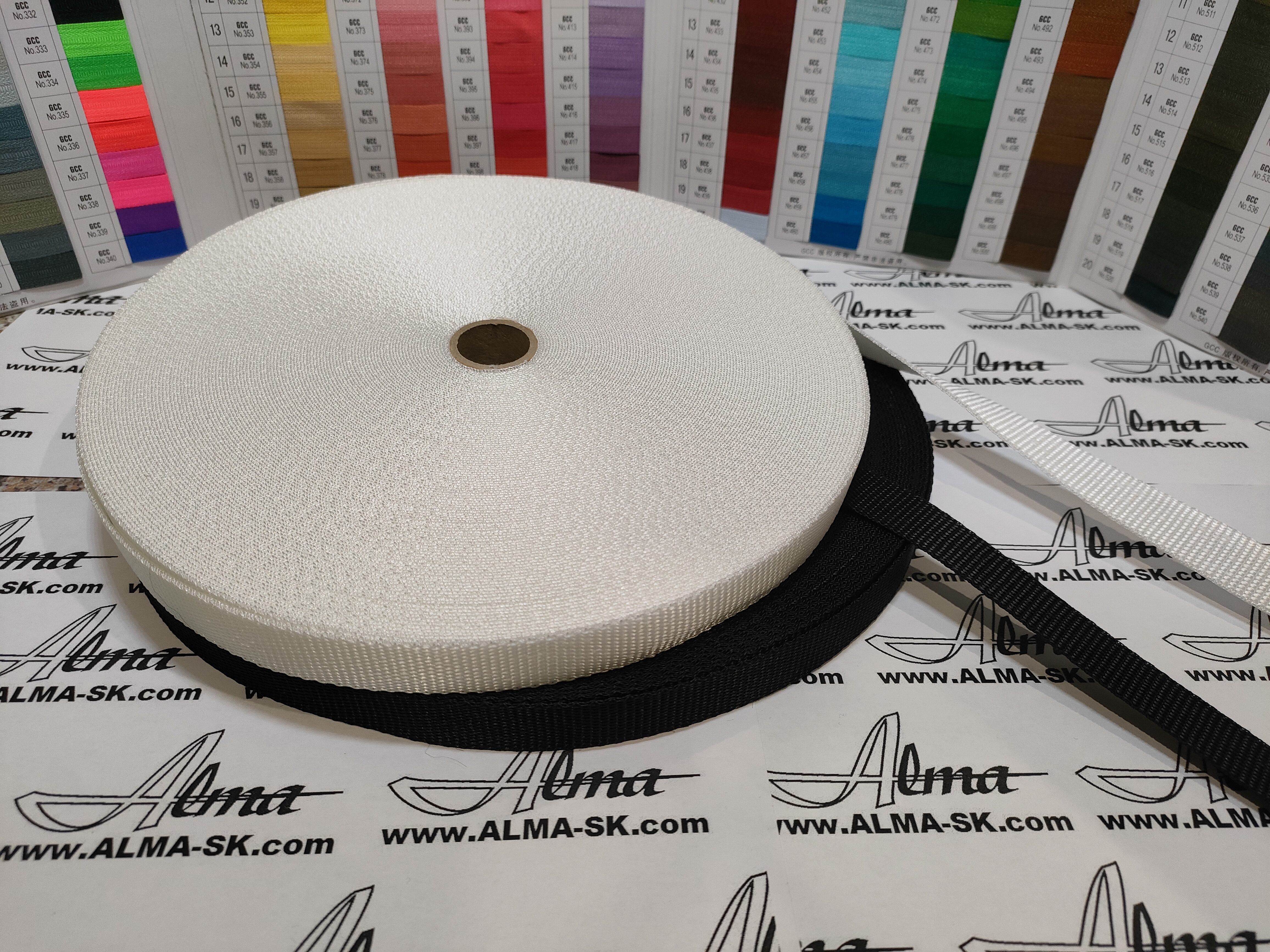 Popruh 15 mm biely (polypropylén)