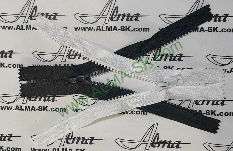 K6S kostený zips (6 mm) 12 cm čierny