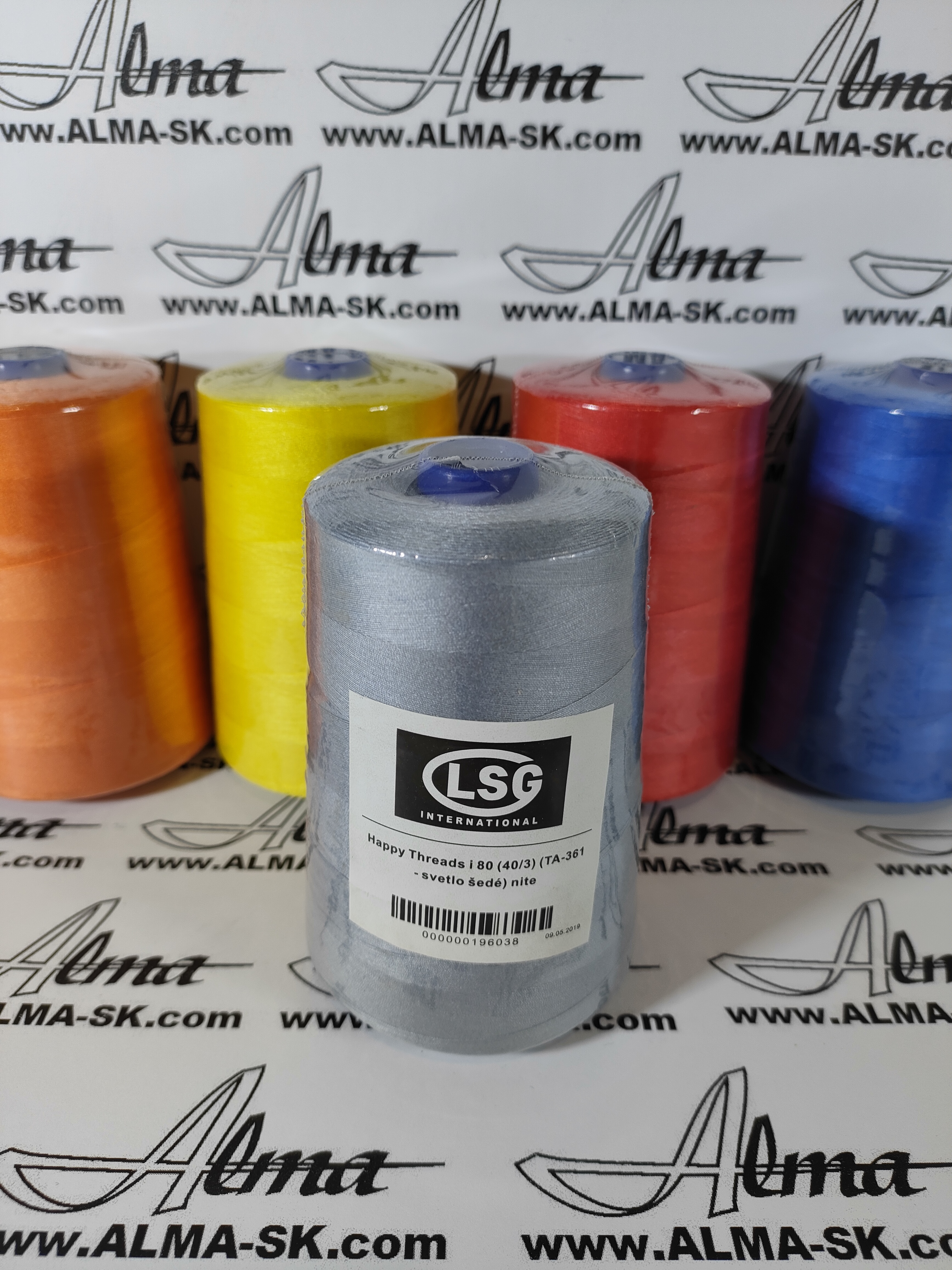 Happy Threads i 80 (40/3) (TA-361 - svetlo šedé) nite 5.000y