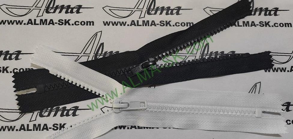 K6S kostený zips (6 mm) 12 cm čierny