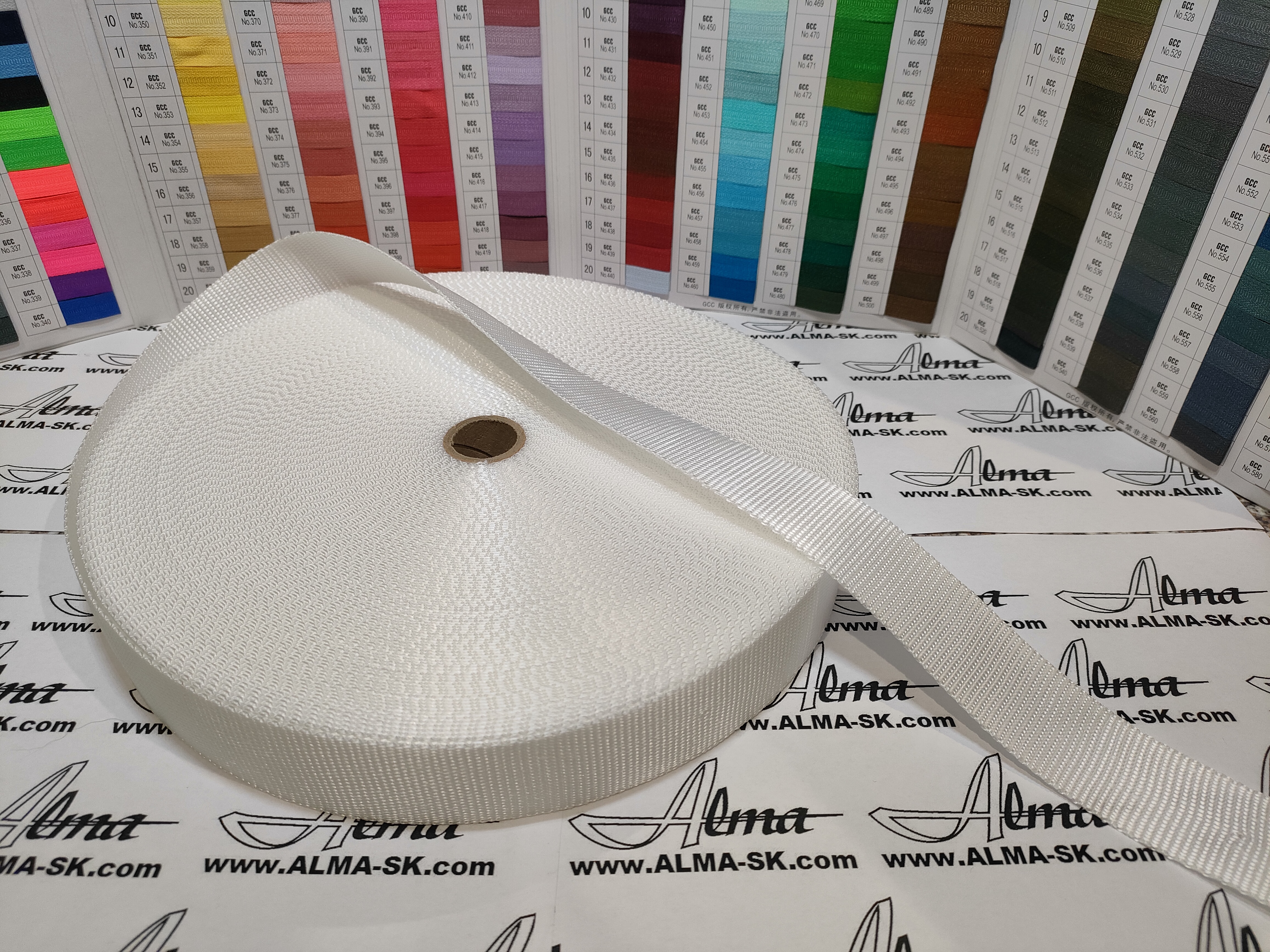 Popruh 15 mm biely (polypropylén)